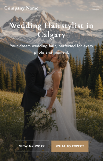 Mobile view of a custom website homepage designed by Sunny Bhandal